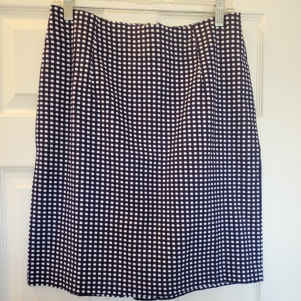 NWOT Blue & White Pencil Skirt